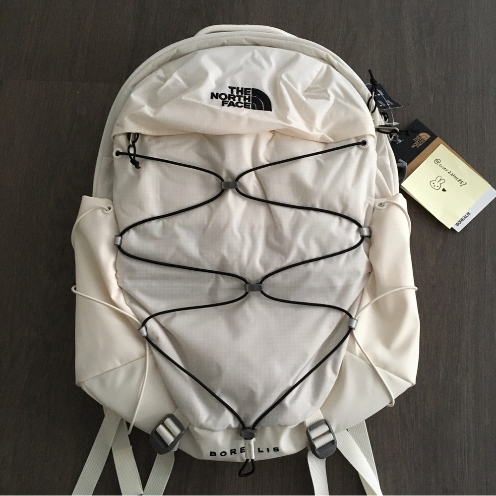 North Face Borealis Gardenia White TNF Black Backpack